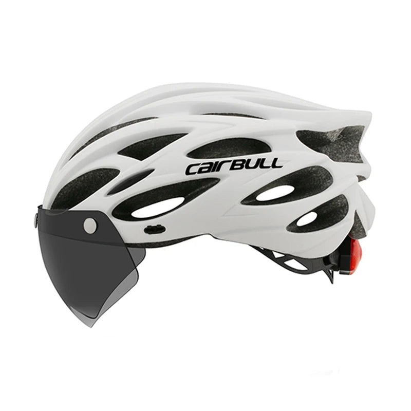 Lightweight LED Cycling Helmet With Visor For Road And Mountain Bike