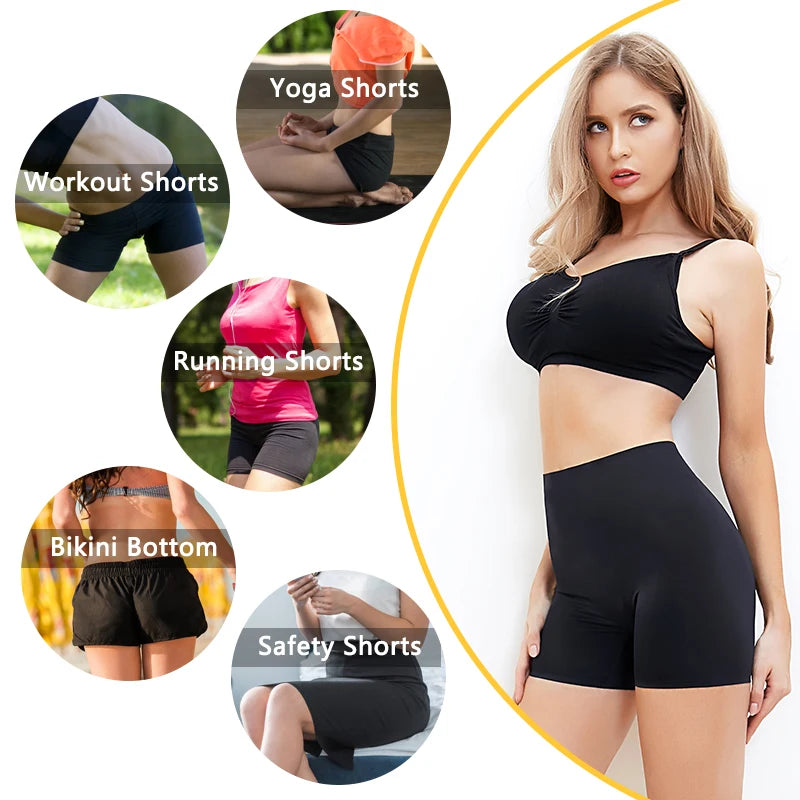 Women Slip Shorts Under Skirt Anti Chafing Boxer High Waist Boy shorts Anti-emptied Panties