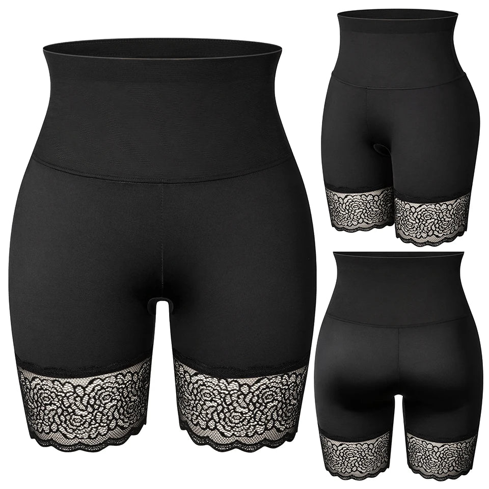 Women Body Shaper High Waist Shorts Lace Knickers Tummy Control Panties Slimming Underwear Shaping Boyshorts Shapewear