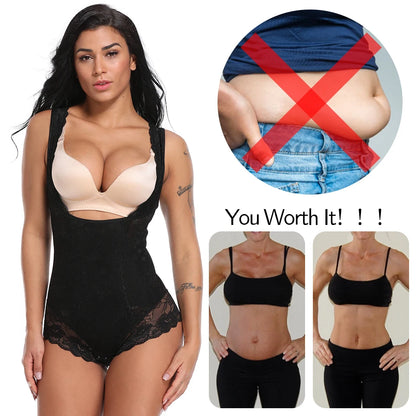 Women's Shapewear Waist Trainer Bodysuits Slimming Underwear Seamless Full Body Shaper