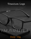 Ultra Light Square Comfortable Large Eyeglasses Pure Titanium Fashion Optical Prescription Glasses Frame Men HR3068