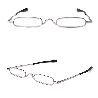 Square Reading Glasses For Men Women Spring Hinge Narrow Glasses With Case