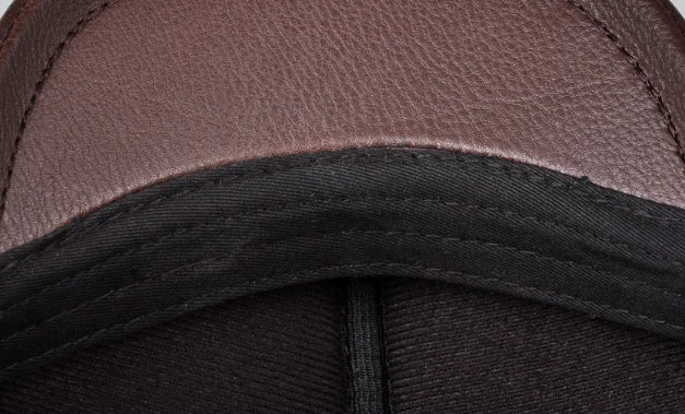 Men's outdoor leather hat winter Berets male warm Ear protection cap 100% genuine leather dad hat