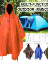 3 in 1 Portable Sunshade Camping Tarp Ground Mat Raincoat Outdoor Waterproof Rain Poncho Backpack Cover for Hiking Picnic tent