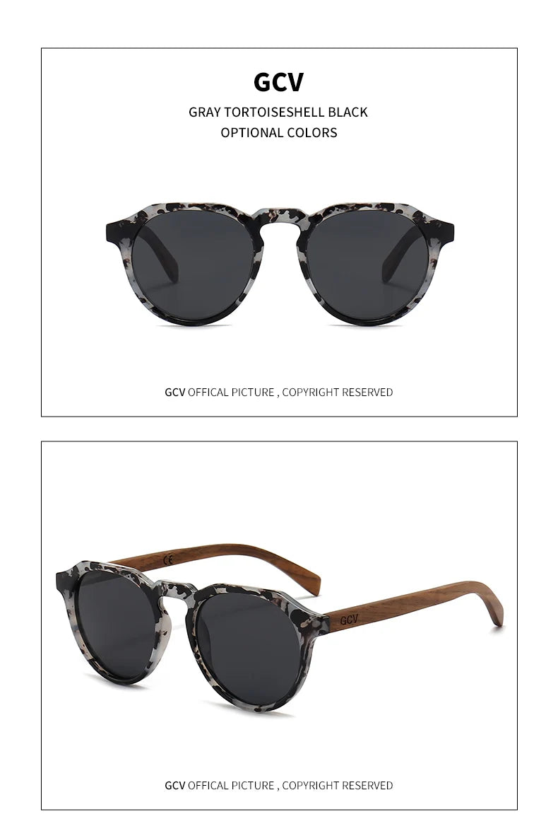 Walnut Wood Butterfly Polarized UV400 Fashion Sunglasses for Men Women Lightweight Luxury Eyewear