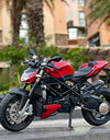 1/12 Streetfighter Alloy Sports Motorcycles Model Diecast Simulation Metal Racing Street Motorcycles Model Sound Light Gift