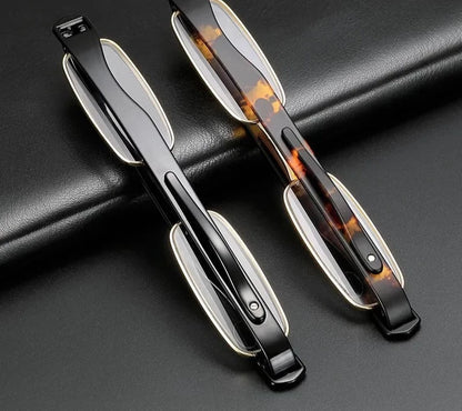 TR90 Reading Glasses Men 360 Degree Rotation Presbyopia Eyewear Folding Eyeglasses Readers With Case