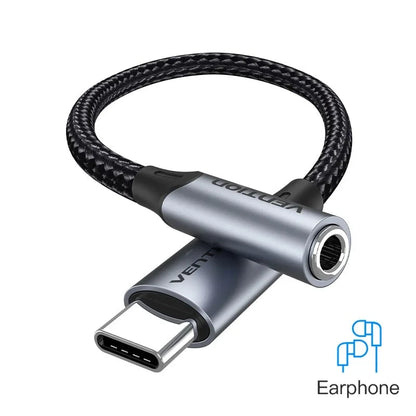 Type C to 3.5 Jack Earphone USB-C Type C to 3.5mm Headphone AUX Adapter Audio Cable for Huawei P40 P30 Pro Xiaomi 10 9