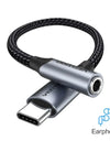 Type C to 3.5 Jack Earphone USB-C Type C to 3.5mm Headphone AUX Adapter Audio Cable for Huawei P40 P30 Pro Xiaomi 10 9