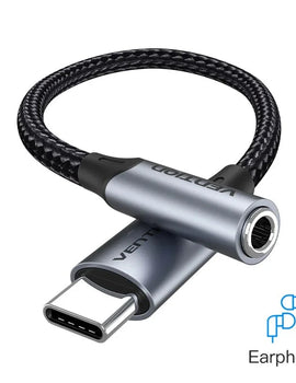 Type C to 3.5 Jack Earphone USB-C Type C to 3.5mm Headphone AUX Adapter Audio Cable for Huawei P40 P30 Pro Xiaomi 10 9