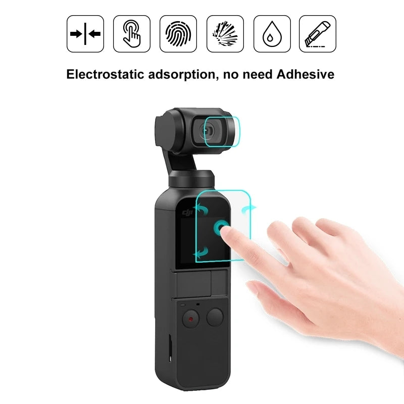 9H 2.5D HD Tempered Glass Lens Protector + Screen Film for DJI OSMO Pocket 2 / Gimbal Glass Film Camera Screen Protector