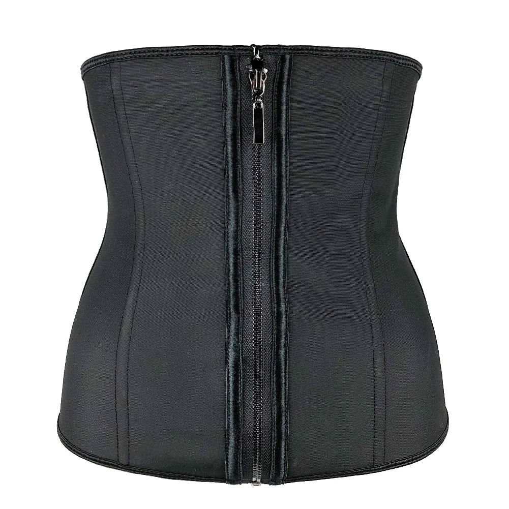 Latex Rubber Waist Trainer Body Shaper Women Hook Zipper Bustiers Waist Cincher Tops Slimming Shapewear Girdle Slim Belt