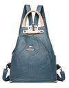 Leather Backpacks Zipper Female Chest Bag Travel Back Pack Ladies Bagpack School Bags