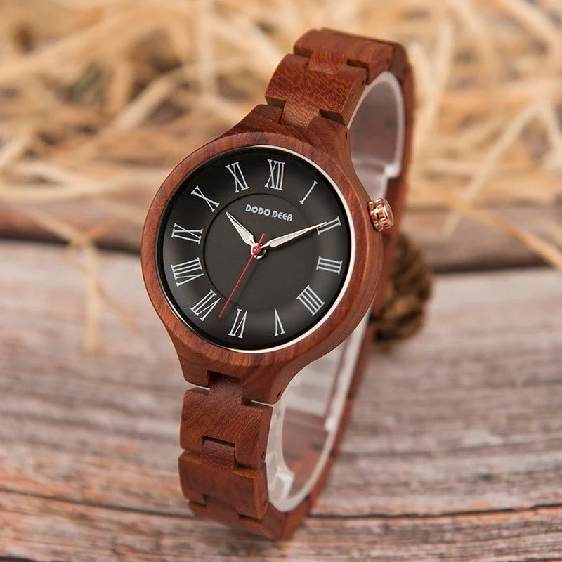 Watches Wood Ladies Quartz Wristwatches Luxury Brand High Quality Mother's Day