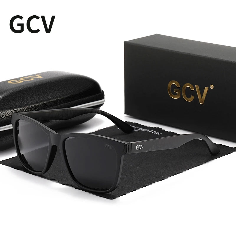 Ultralight TR90 Square Polarized UV400 Mirror Sports Sunglasses for Men Women