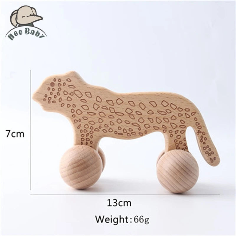 Wooden Child Block For Babies BPA Free Organic Beech Animal Shape Baby Toy Car Montessori Toys Brain Game Handmade Crafts Gifts