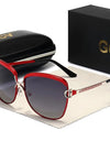 Polarized Ladies Sunglasses Women Gradient Lens Round Sun Glasses Square Luxury