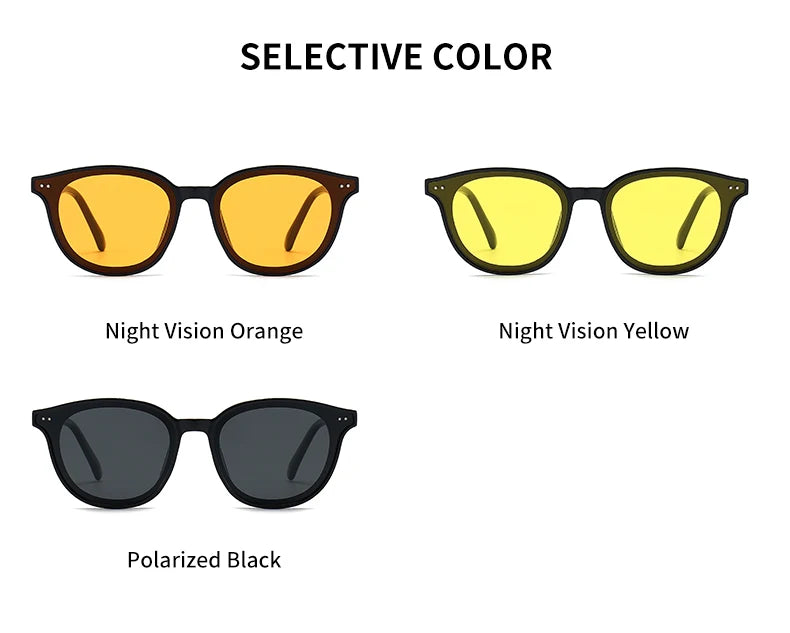 Night Vision Polarized Sunglasses Men Women Driving Goggles Yellow Lens UV400 Fashion Eyewear