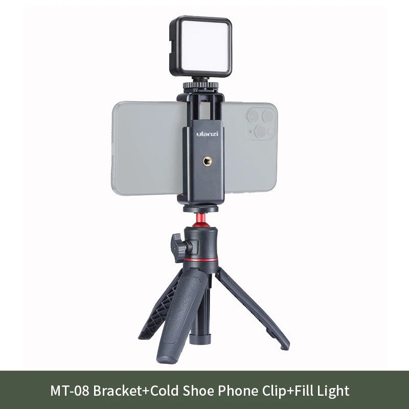 DSLR SLR Phone Vlog tripod KIT Cold Shoe Phone Mount Holder for Microphone LED Light Mini Tripod for iPhone 13 Sony