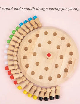 Kids Wooden Memory Match Stick Chess Fun Color Game Board Puzzles Educational ToyCognitive Ability Learning Toys for Children