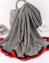 Women Summer Silk Scarves Shawl Lady Wrap Soft Female Echarpe Designer Beach Stole Bandana foulard muffler