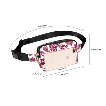 Flower Waist Bag Women Fashion Fanny Pack Bum Bag Hot Hip Bag Waist Purse Waterproof Belt  Pack Chest Bag Phone Pounch