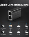 RJ45 Splitter Connector Adapter 1 to 2 Ways Ethernet Splitter Coupler Contact Modular Plug Connect Laptop Ethernet Cable