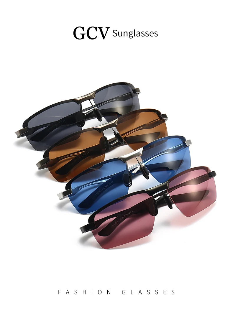 Ultralight Aluminium Magnesium Polarized UV400 Mirror Sports Sunglasses for Men Outdoor Driving Glasses