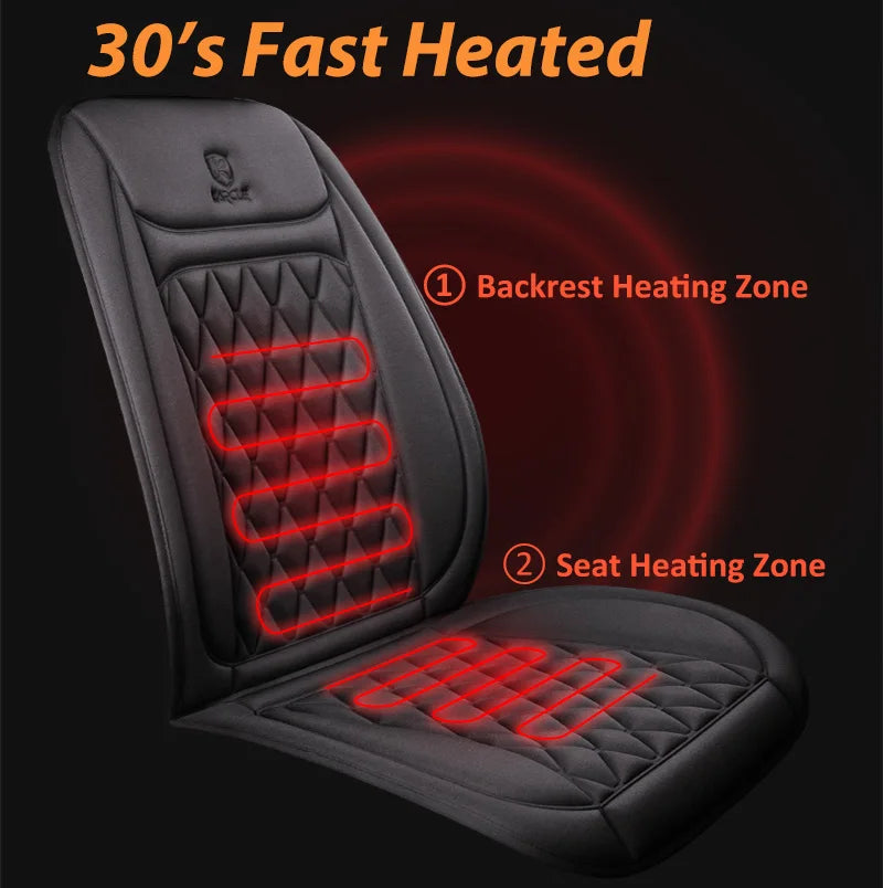 12V 24V Heated Car Seat Cover Fast Heating Electric Car Seat Cushion