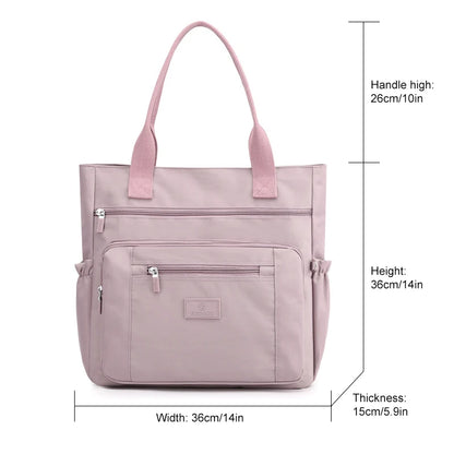 Casual Shoulder Bag Handbag Large Capacity Tote Bags Lady Nylon Shopping Bag Fashion Messenger Bag