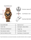 Wooden Stop Watches in Wristwatch Chronograph Auto Date Luminous Hands
