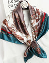 Women Scarf Silk Feeling Hair Neck Square Brand Office bandanna muffler Waiter Flight Attendants Handkerchief Rings wrap