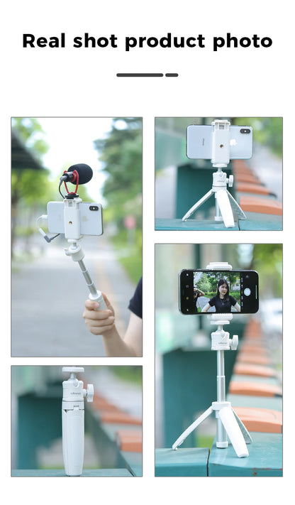 SLR Camera Smartphone Vlog Tripod Mini Portable Tripod with Cold Shoe Phone Mount for iPhone Android