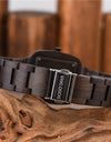 Watch Ebony Wood Timepieces Japan Movement Quartz Wristwatches Man Square Dial in Wooden Box
