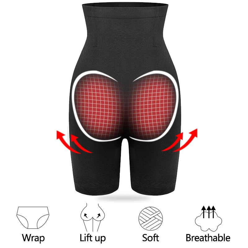 Women Shapewear High Waist Trainer Tummy Control Shorts Slimming Body Shaper Butt Lifter Boyshorts Corrective Underwear