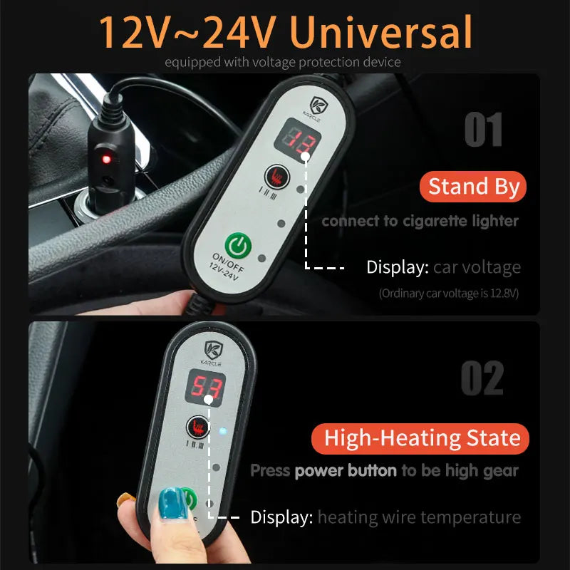 12V 24V Heated Car Seat Cover Universal Winter Electric Heating Cushion