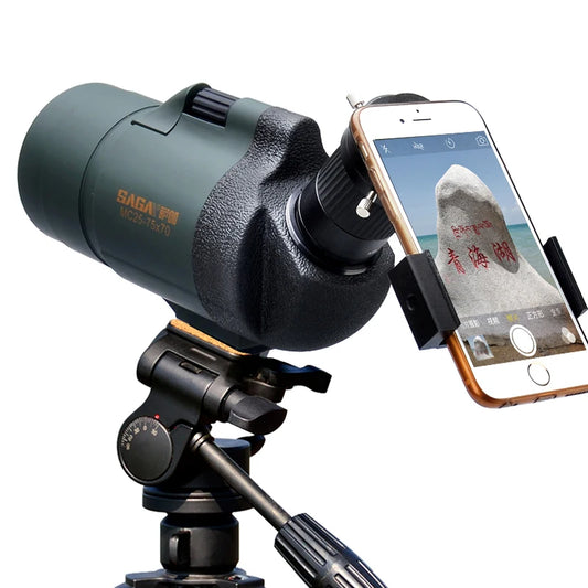 Professional Spotting Scope, Monocular Telescope, Waterproof Telescope, Hunting Bird Watching Target, MC25-75x70 Zoom