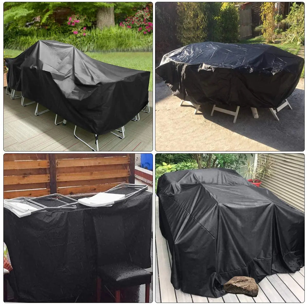 Patio Furniture Cover Waterproof 190T 210D Outdoor Garden Sofa Table Chair Dustproof UV Protection Cover