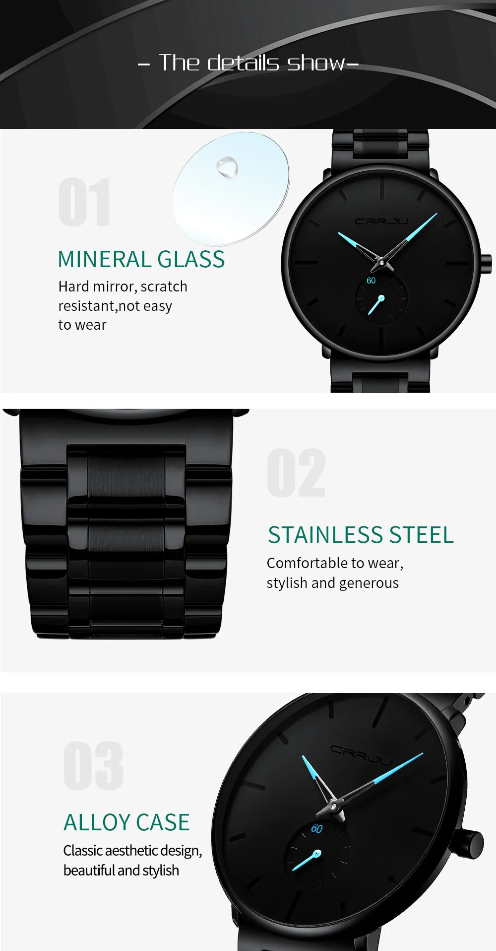 Watches Stainless Steel Men's Wrist Watch Casual Luxury Waterproof Sport Watch for Men Quartz Watch Relogio Masculino