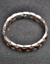 Wood Stainless Steel Bracelet for Women Jewelry Adjusted Strap