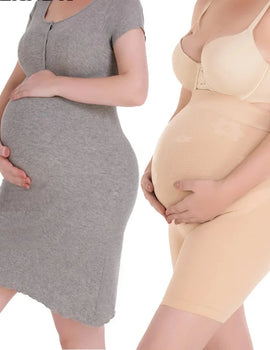 Maternity Shapewear for Under Dresses Pregnant Women Shorts Seamless Pregnancy Underwear Over Belly Support Panty Short Pants