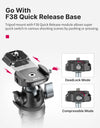 Metal Tripod With Arca Swiss Quick Release Plate Clamp Quick For DSLR SLR Camera Smartphone Live Tripod
