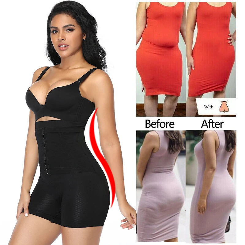 Women Shapewear High Waist Trainer Tummy Control Shorts Slimming Body Shaper Butt Lifter Boyshorts Corrective Underwear