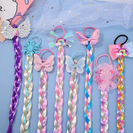 Princess Braid Elsa Headband Hairpiece Cosplay Braided Wigs for Elsa Dress Up Set for  Girls Party Wedding Birthday