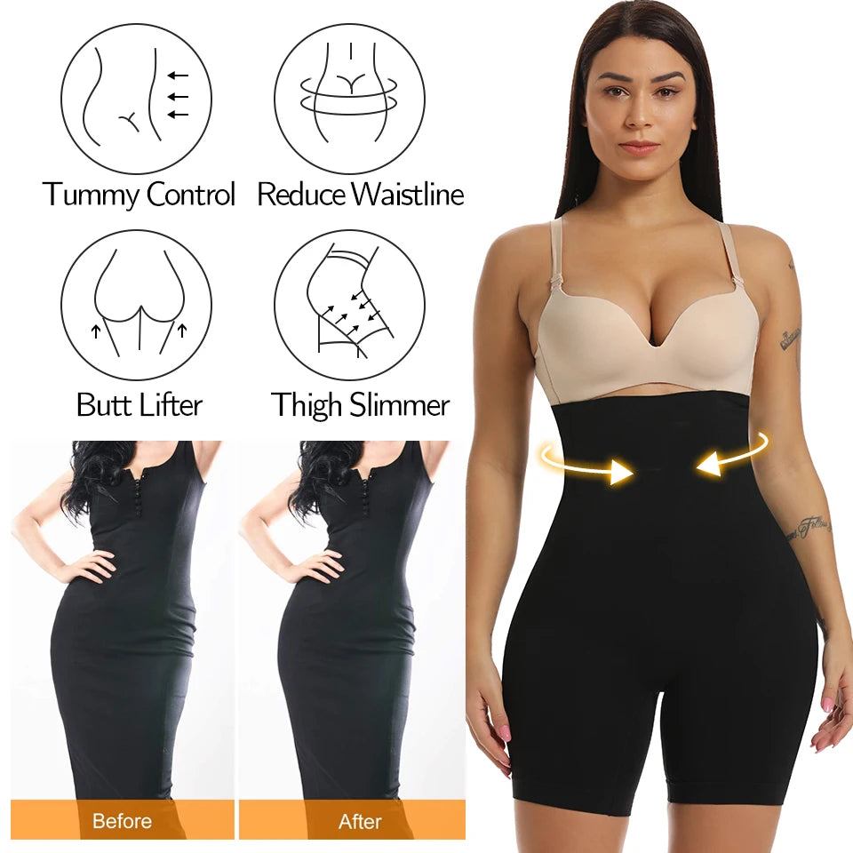 Women Body Shaper Tummy Control Shorts Slimming Underwear High Waist Shaping Panties Thigh Slimmer Safety Short Pants Shapewear