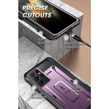 For Samsung Galaxy S21 Ultra Case 5G (2021 Release) UB Pro Full-Body Dual Layer Rugged Holster Kickstand with S Pen Slot