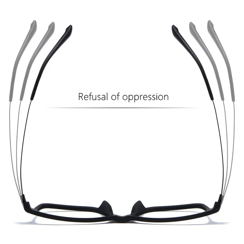 Ultra Light Square Comfortable Large Eyeglasses Pure Titanium Fashion Optical Prescription Glasses Frame Men HR3068