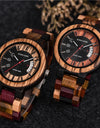 Calendar Zebra Wooden Watches Men Luxury Brand Quartz Wristwatch Man Show Date Colorful Strap