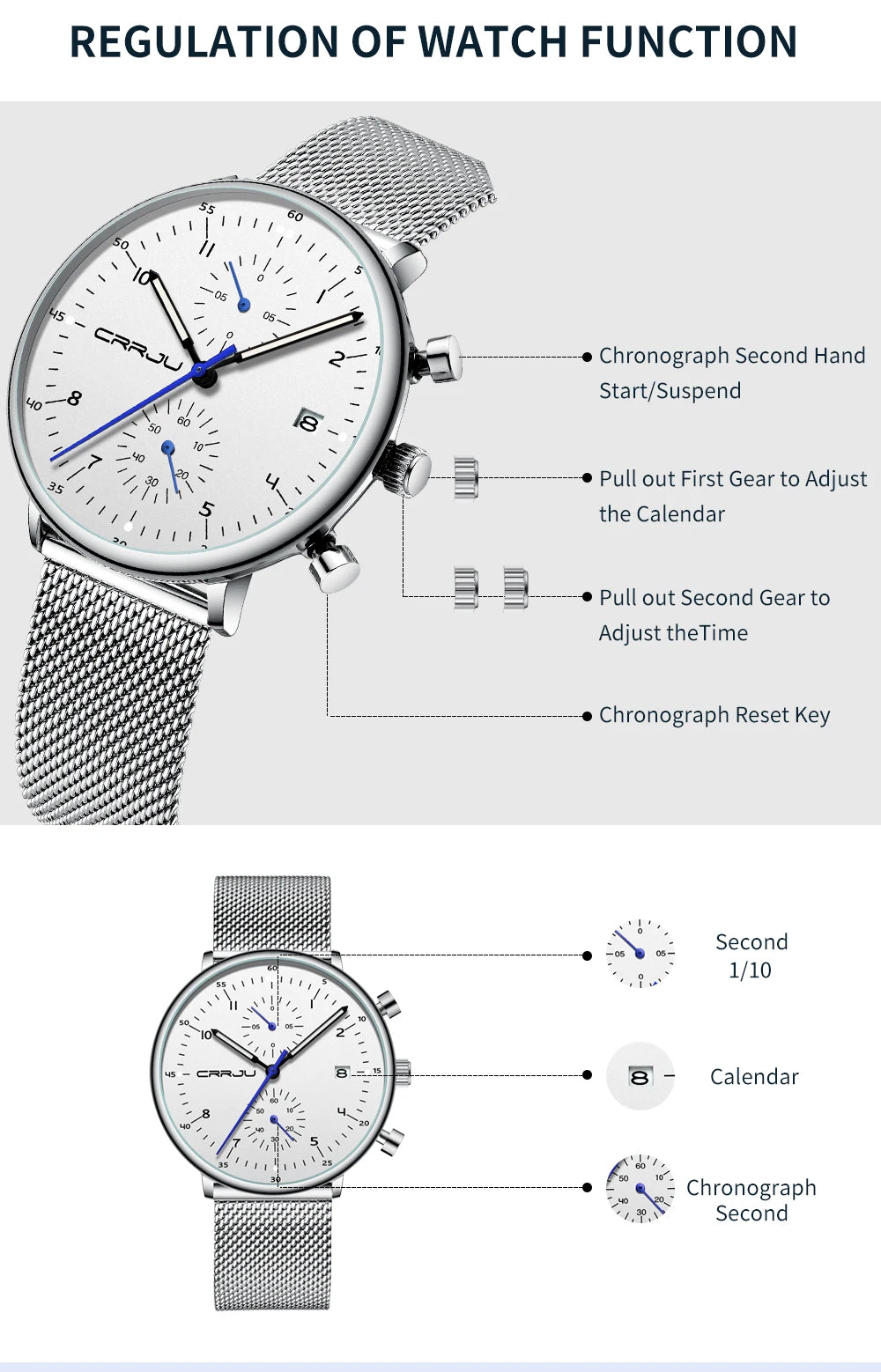Mens Watch Top Luxury Brand Men Stainless Steel WristWatch Men's Military waterproof Date Quartz watches relogio masculino