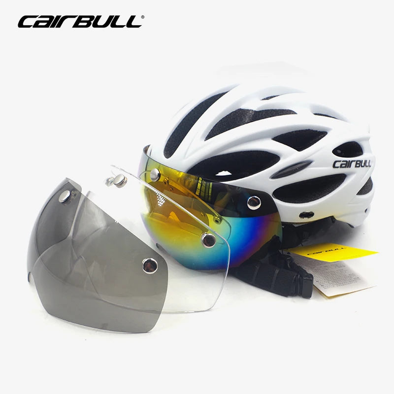 Lightweight LED Cycling Helmet With Visor For Road And Mountain Bike